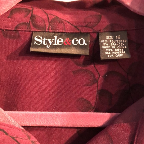 Style & Co Button Down Shirt - Size 16 - Picture 2 of 4